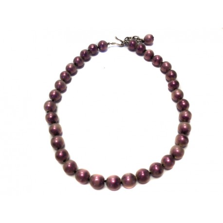 Collier CHANEL Vintage perles nacrées violette