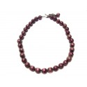 CHANEL Vintage necklace purple Pearly beads