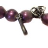 CHANEL Vintage necklace purple Pearly beads