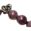 CHANEL Vintage necklace purple Pearly beads