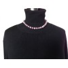 CHANEL Vintage necklace purple Pearly beads