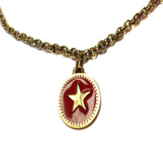 Necklace Chanel Golden mesh and medallion pattern chain star