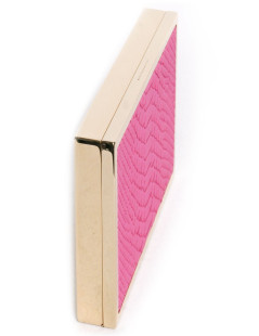 Bag clutch VICTORIA BECKHAM in python fushia and gold brass