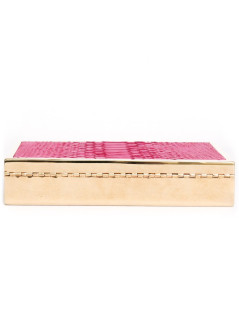 Bag clutch VICTORIA BECKHAM in python fushia and gold brass