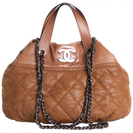 Sac CHANEL cuir gold brillant