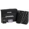 Sac seau CHANEL cuir d'agneau matelassé noir