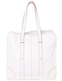 Sac Lancel " Grand Hotel " en cuir blanc