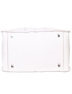 Sac Lancel " Grand Hotel " en cuir blanc