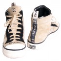 CHANEL T 37 ochre and Black Suede sneakers