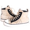 CHANEL T 37 ochre and Black Suede sneakers