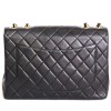 CHANEL jumbo vintage black quilted leather bag