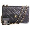 CHANEL jumbo vintage black quilted leather bag