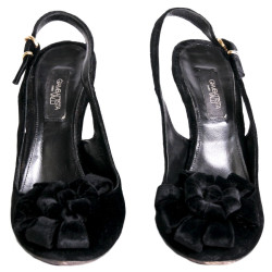 Escarpins GIAMBATTISTA VALLI T 38.5 en velours noir