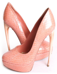 Escarpins ALEXANDER MCQUEEN T 37 en python corail