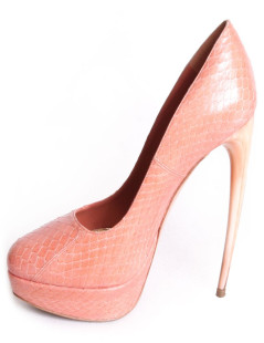 Escarpins ALEXANDER MCQUEEN T 37 en python corail