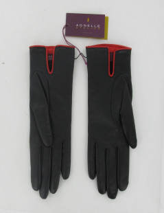 Gants cuir noir AGNELLE