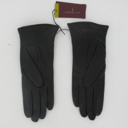 AGNELLE black leather gloves