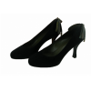 HERMES pumps 35.5 T Black Suede & node