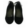 HERMES pumps 35.5 T Black Suede & node