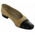 Ballerines CHANEL T36 cuir bicolore