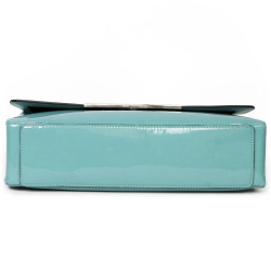 Sac Varenne de LANCEL  cuir verni turquoise