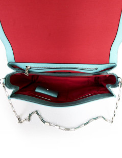 Sac Varenne de LANCEL  cuir verni turquoise