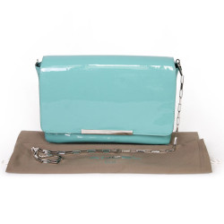 Sac Varenne de LANCEL  cuir verni turquoise