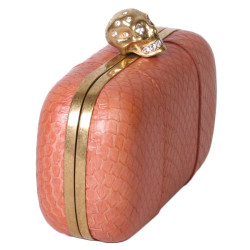   Minaudière ALEXANDER Mc QUEEN python corail