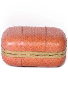   Minaudière ALEXANDER Mc QUEEN python corail