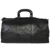 Sac weekender CHANEL en cuir matelassé noir