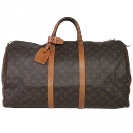 LOUIS VUITTON Keepall 55 bag in brown monogram canvas - VALOIS VINTAGE PARIS