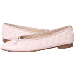 Ballerines CHANEL T 39.5 matelassées en cuir grainé rose 