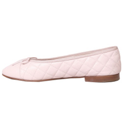 Ballerines CHANEL T 39.5 matelassées en cuir grainé rose 