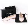 Ballerines CHANEL T 39.5 matelassées en cuir grainé rose 