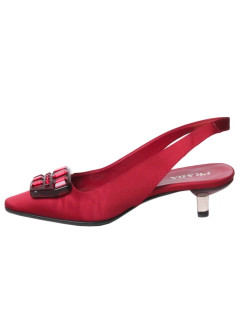 Escarpins PRADA T 36 satin rouge