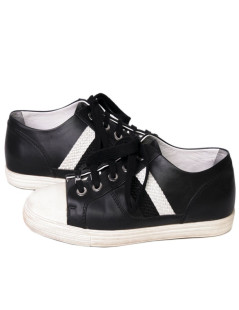 Sneakers CHANEL T 38 cuir d'agneau noir