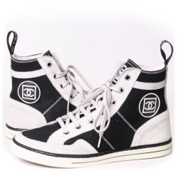 Baskets CHANEL T 37 bicolores