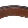 Ceinture HERMES en cuir gold et box noir reversible