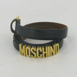 MOSCHINO black leather belt