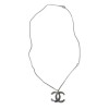 Collier CHANEL CC cranté ruthénium