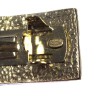 Barrette CHANEL chaînée dorée et CC argent noirci