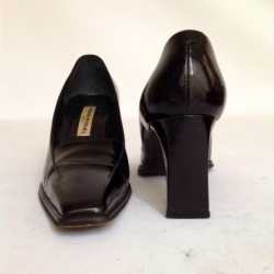 Escarpins SONIA RYKIEL T39 cuir verni noir