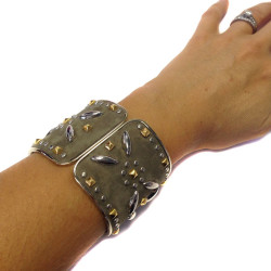 VALENTINO cuff suede on metal