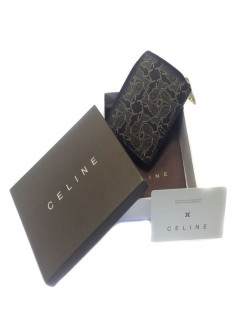 Small wallet Celine leather screen printing carriages