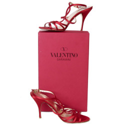 Escarpins VALENTINO T37,5 satin rouge