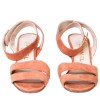 CHANEL T38, 5 coral suede sandals