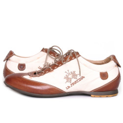 Mocassins LA MARTINA T 37 toile et cuir