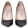 CHANEL shoes 36.5 T smooth lambskin black