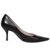 CHANEL shoes 36.5 T smooth lambskin black