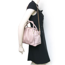 Sac NINA RICCI cuir rose vieilli